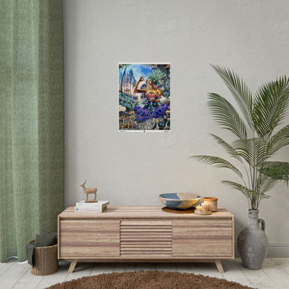 Mycelium Mistress 18″ x 24″ (Vertical) / Semi Glossy wall view