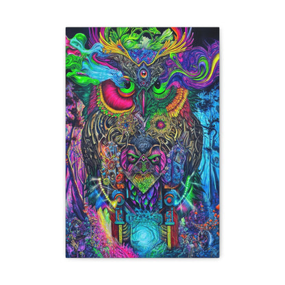 Owl Forest canvas front view