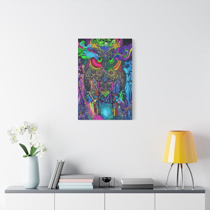 Owl Forest 20″ x 30″ (Vertical) / 1.25" wall view