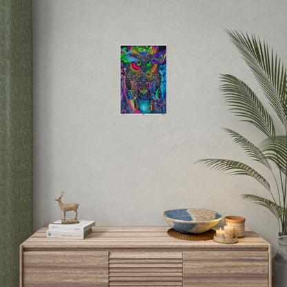 Owl Forest 12″ x 18″ (Vertical) / Semi Glossy wall view
