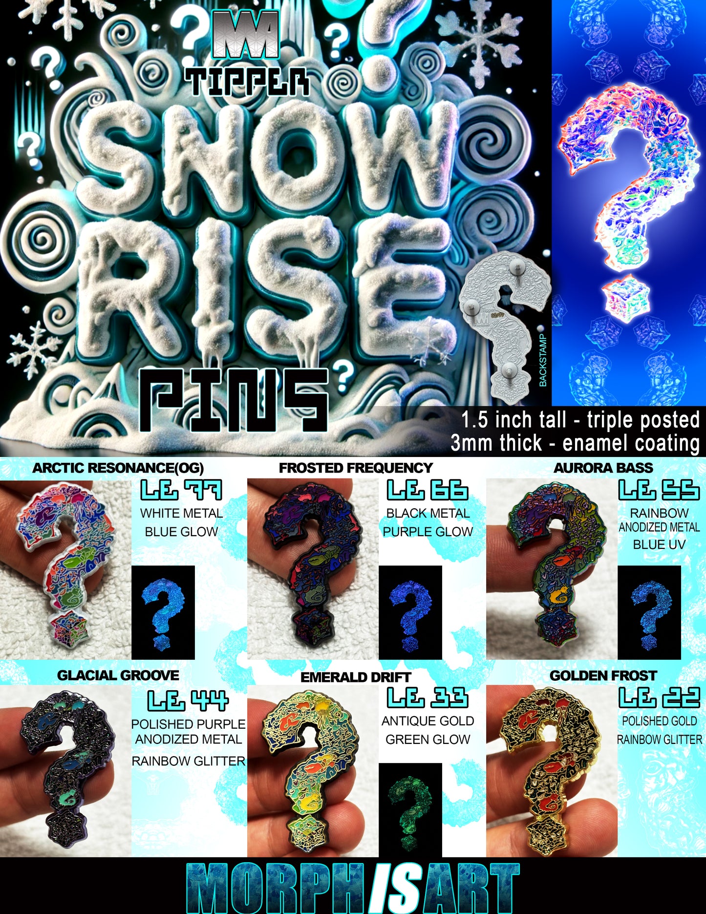 Tipper Snow Rise Pins