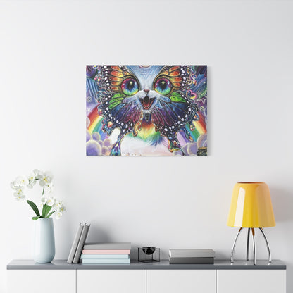 Rainbow Kitten Surprise 32" x 24" (Horizontal) / 1.25" wall view
