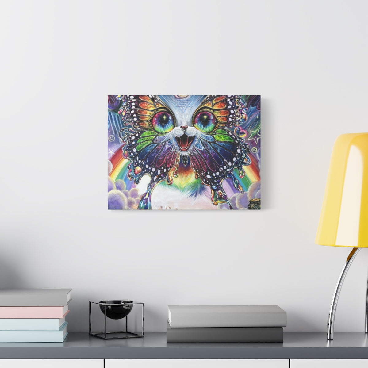 Rainbow Kitten Surprise 16″ x 12″ (Horizontal) / 1.25" wall view