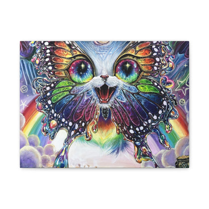 Rainbow Kitten Surprise canvas front view