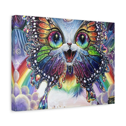 Rainbow Kitten Surprise canvas side view