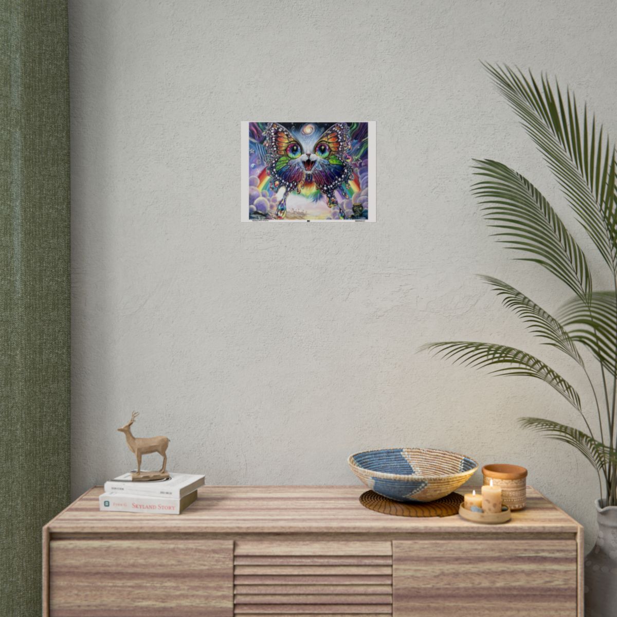 Rainbow Kitten Surprise 16″ x 12″ (Horizontal) / Semi Glossy wall view