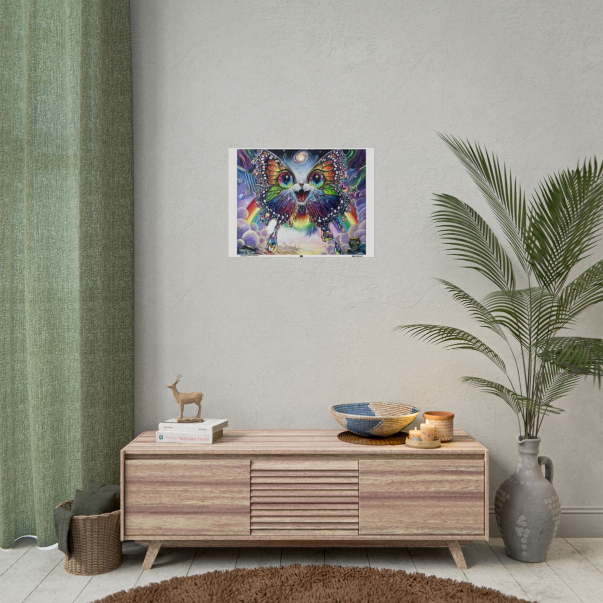 Rainbow Kitten Surprise 24″ x 18″ (Horizontal) / Matte wall view