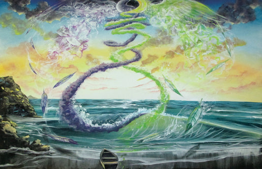 Spiral Wave Energy - Original Painting