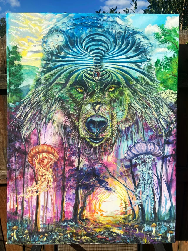 Bear Torus Forest - Original Painting