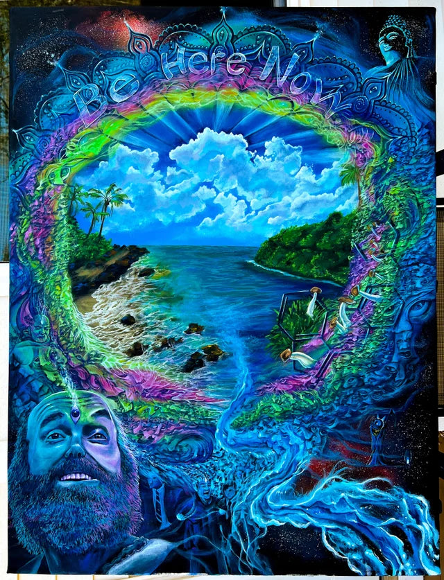 Ram Dass Tribute(Be Here Now) - Original Painting