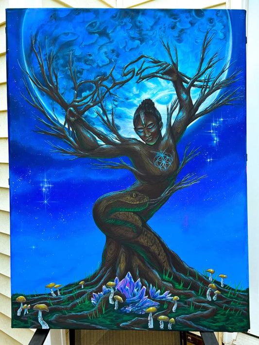 Moonrise Goddess - Original Painting