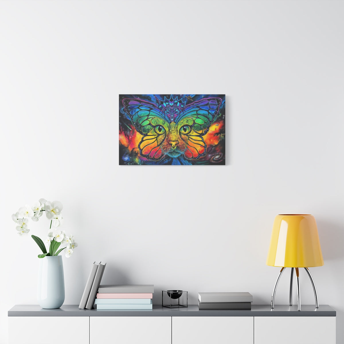 Space Catterfly 24″ x 16″ (Horizontal) / 1.25" wall view