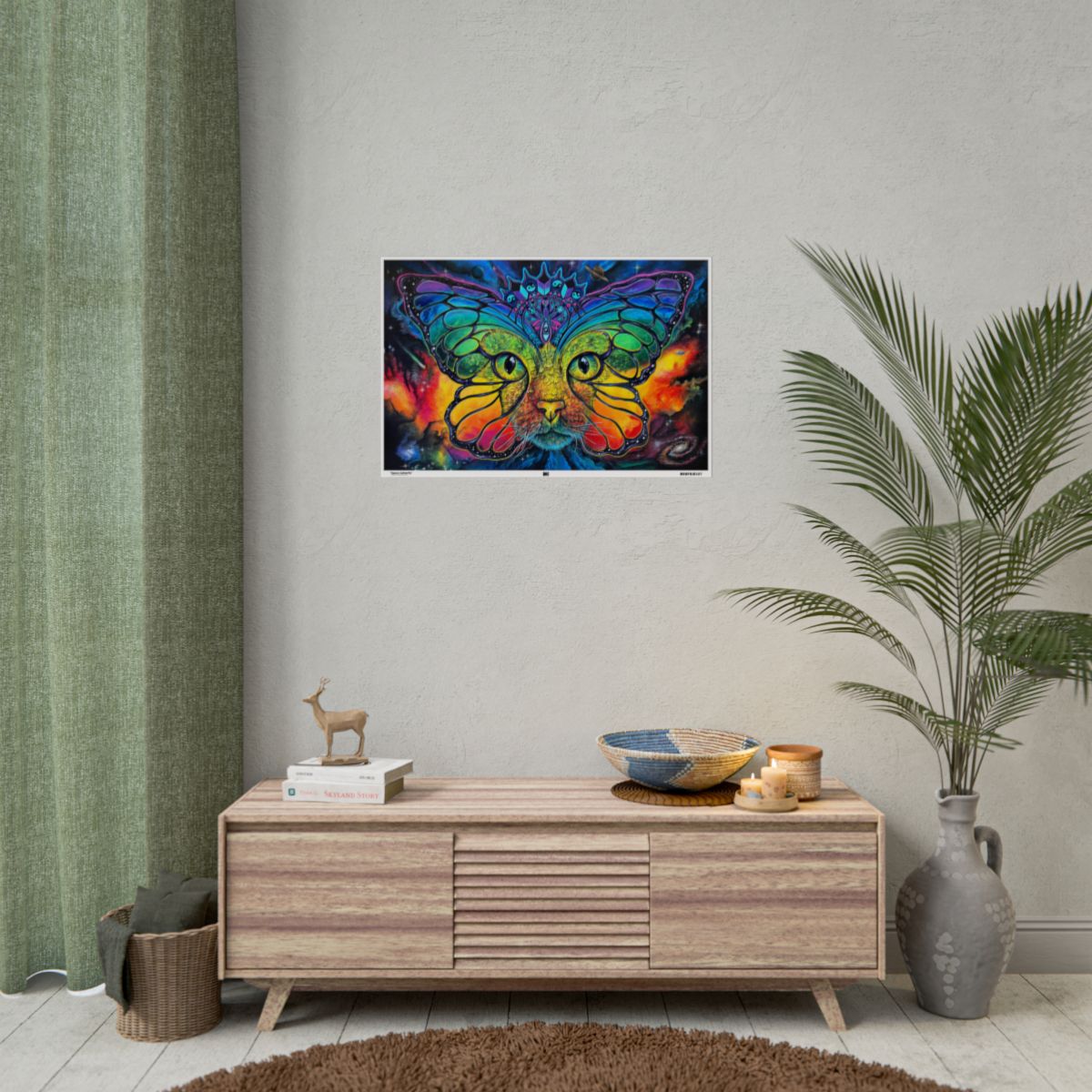 Space Catterfly 30″ x 20″ (Horizontal) / Semi Glossy wall view