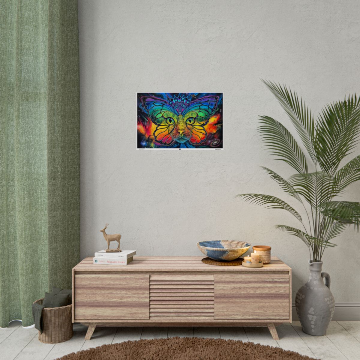 Space Catterfly 24″ x 16″ (Horizontal) / Semi Glossy wall view