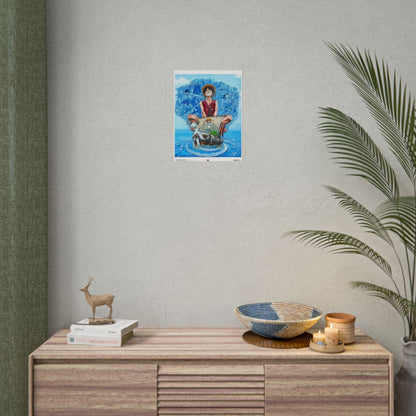 Straw Hat Frequencies 12" x 16" (Vertical) / Matte wall view