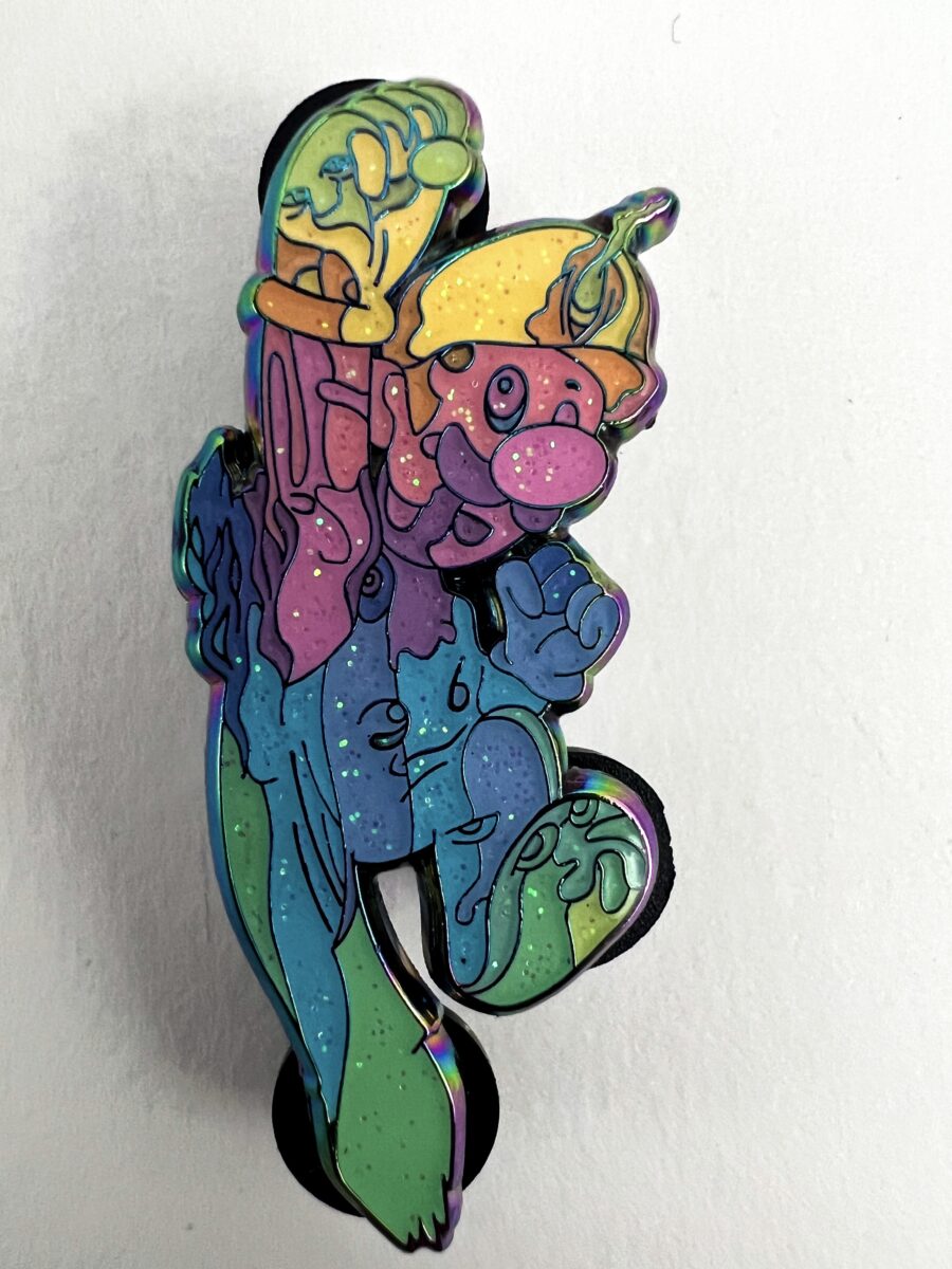 Super Suwannee Power Up - Pin - Luigi, Rainbow Anodized