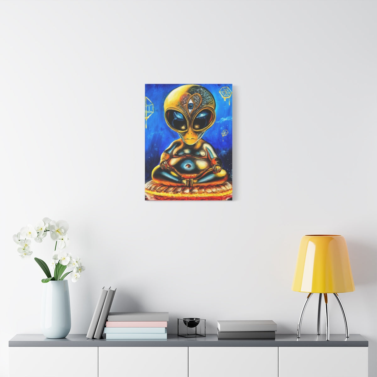 The Cosmic Buddah 18″ x 24″ (Vertical) / 1.25" wall view