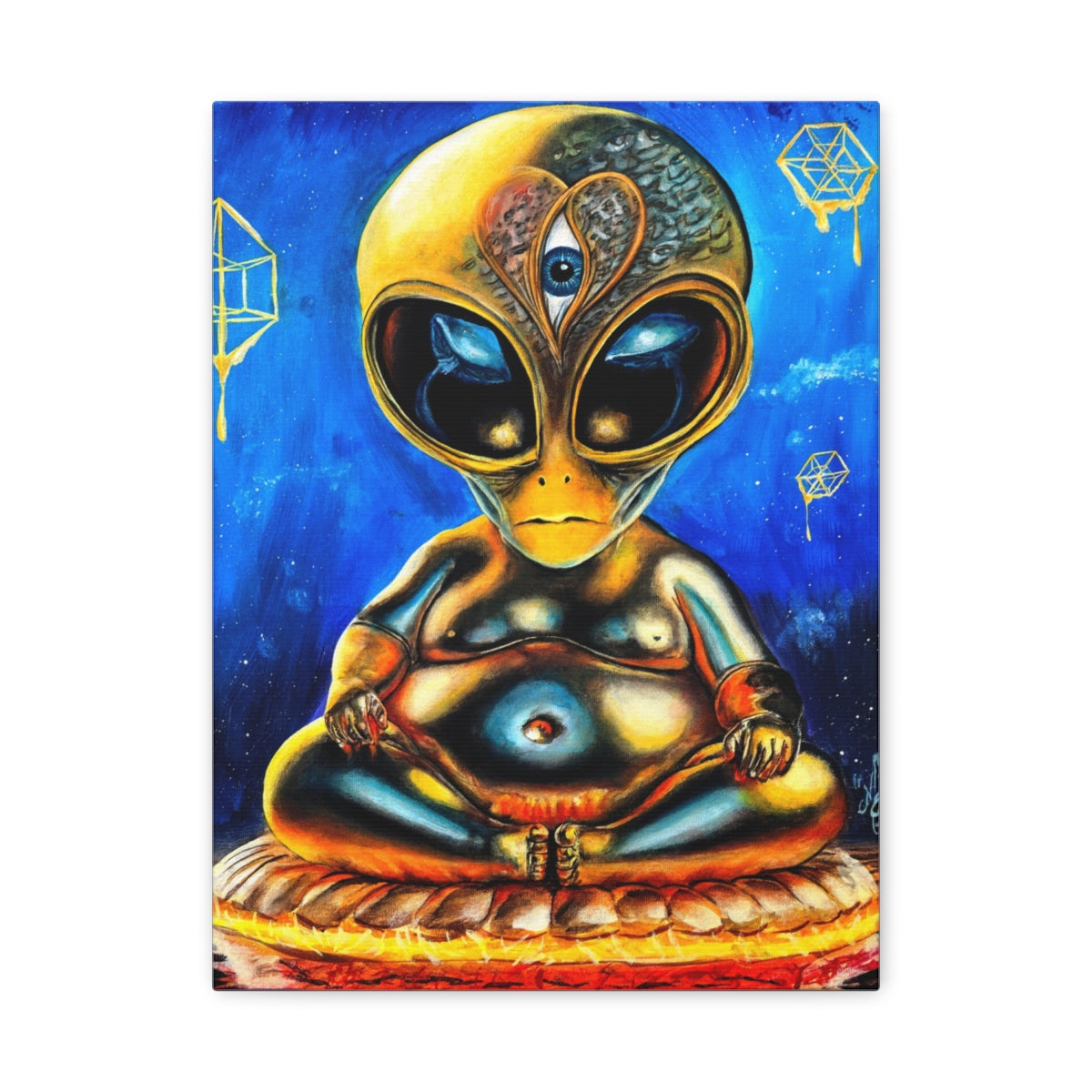 The Cosmic Buddah canvas front view
