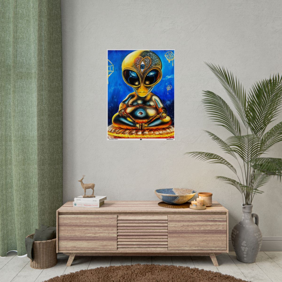 The Cosmic Buddah 24" x 32" (Vertical) / Semi Glossy wall view