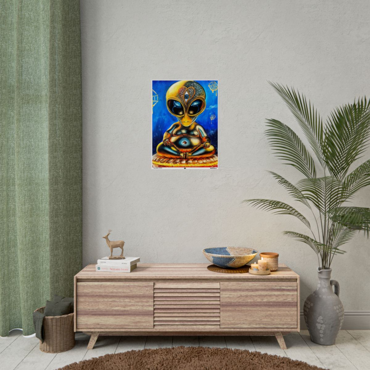 The Cosmic Buddah 18″ x 24″ (Vertical) / Semi Glossy wall view