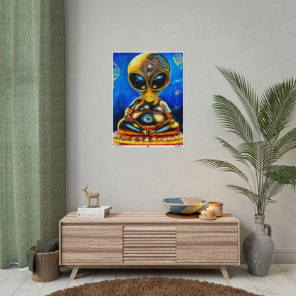 The Cosmic Buddah 24" x 32" (Vertical) / Matte wall view