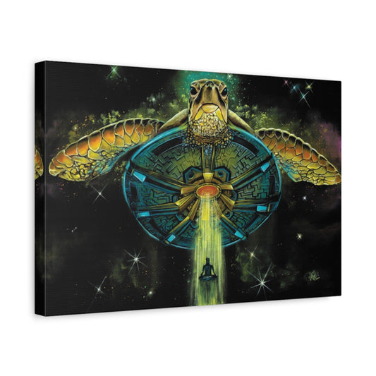 Turtle Abduction canvas side view