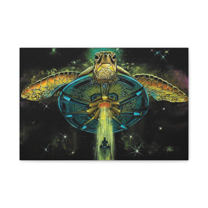 Turtle Abduction canvas front view