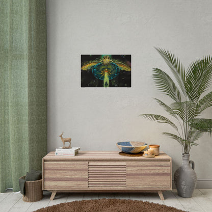 Turtle Abduction 24″ x 16″ (Horizontal) / Matte wall view