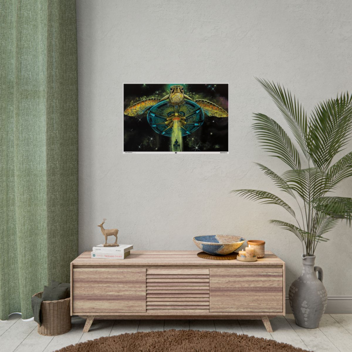 Turtle Abduction 30″ x 20″ (Horizontal) / Semi Glossy wall view