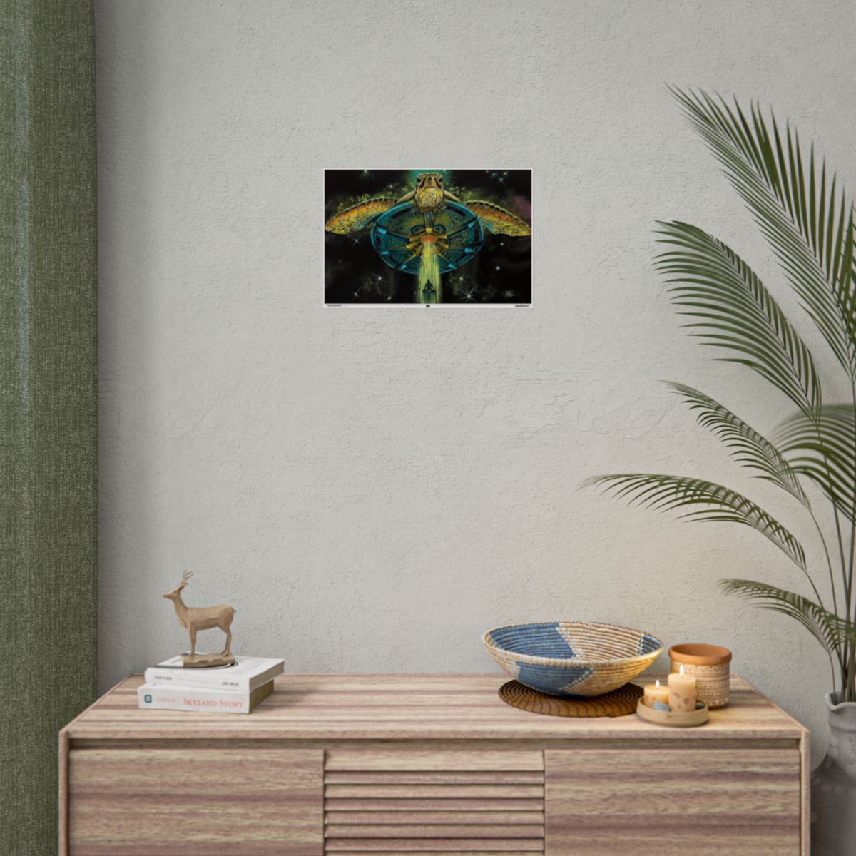 Turtle Abduction 18″ x 12″ (Horizontal) / Semi Glossy wall view