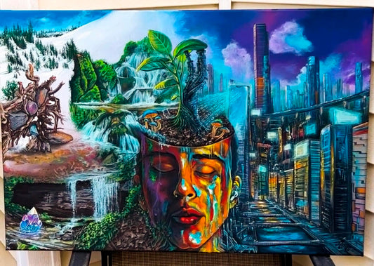Watering Your Mind - Original Painting