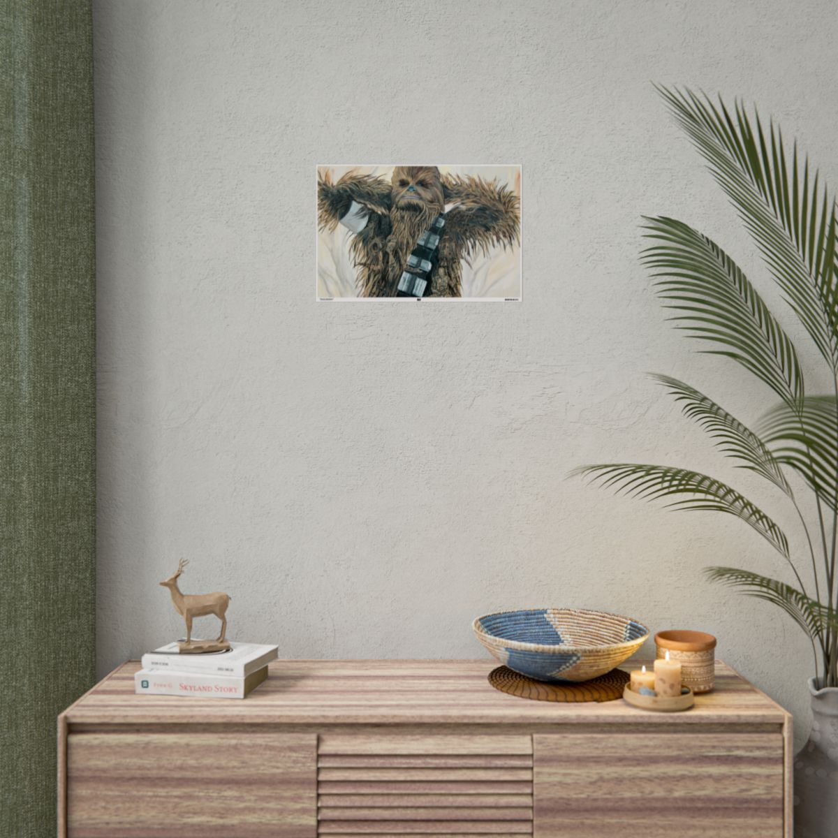 Wookie Meditation 18″ x 12″ (Horizontal) / Semi Glossy wall view