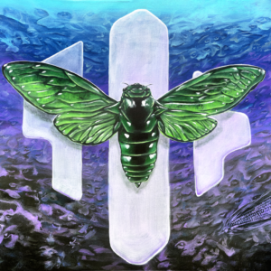 Jade Cicada Painting By Morphis Art