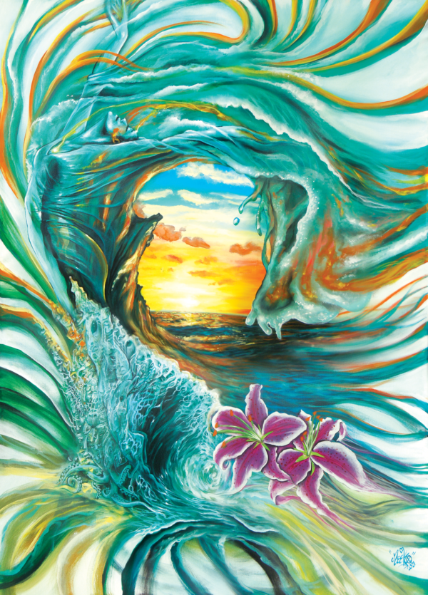 Mother Ocean Bloom Painting By Morphis Art
