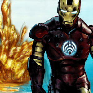 Iron Bass Man Painting by Morphis Art